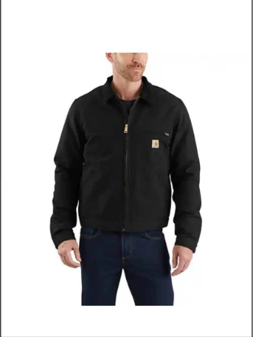 Mens L Carhartt Iconic J01 Jacket Detroit 103828  Blanket Lined Duck Canvas